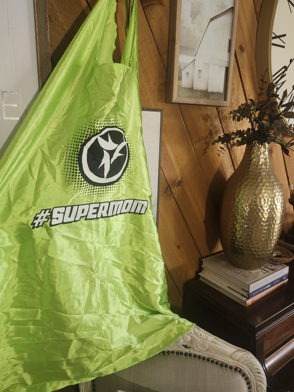 #SUPERMOM Lime Green Superhero Cape